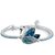 OM Jewells Rhodium Plated Blue  Silver Alloy Bracelets for Women