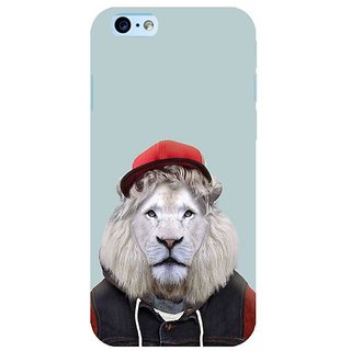 Fuson Designer Phone Back Case Cover Apple iPhone 6S ( Lion In Red Hoodie )