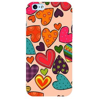 Fuson Designer Phone Back Case Cover Apple iPhone 6 Plus :: Apple iPhone 6+ ( Cute And Colorful Multicolored Hearts )