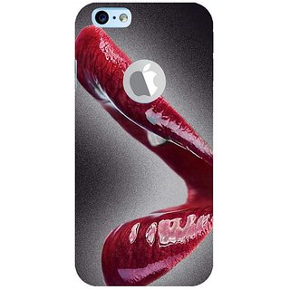 Fuson Designer Phone Back Case Cover Apple iPhone 6S (Logo View Window Case) ( The Opened Red Lips )