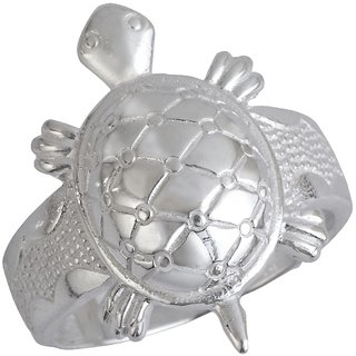 Silver tortoise top ring online