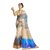 Vistaar Creation Multicolor Bhagalpuri Silk Embroidered Saree With Blouse