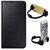 Flip cover For Lenovo A6600 (BLACK) With OK Stand For Mobiles-Color May Vary