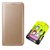 Flip cover For Samsung Galaxy J2 (2016) (GOLD) With Nano Sim Adapter