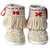 Baby Booties Handmade Crochet Baby Shoes   CREAM RED