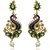 Jewelmaze Gold Plated Multicolor Alloy Dangle Earrings for Women
