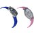 True Choice Round Dial Blue  pink leather watch Combo for Women