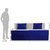 Space Interior Blue Color Easy Cumbed Fabric 3 Seater Sofa Cum Bed