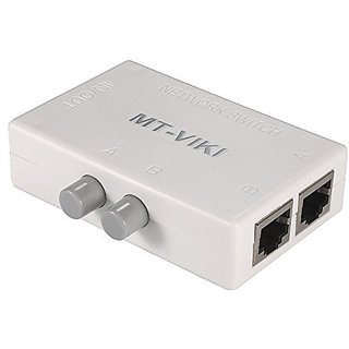 MT-VIKI 2 Ports Network Switch Splitter Selector Hub 2-In 1-Out or 1-In ...