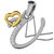 Kataria Jewellers Letter U with Valentine Heart 92.5 BIS Hallmarked Silver and American Diamond Alphabet Initial Pendant