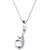 Kataria Jewellers Letter J 92.5 BIS Hallmarked Silver and American Diamond Alphabet Initial Pendant