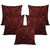 Zikrak Exim Abstractive Brown Velvet Cushion Covers 40X40 Cms (5 Pcs Set)