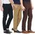 Pack of 3 Multi Slim Fit Mens Casual Trousers by VSI Brands