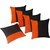 Zikrak Exim Black Abstract Cushion cover ( Pack of 5 30X30cm )