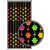 UltraViolet Distributing Beaded Curtain, Blacklight Reactive, Multi-Color Flower Door Beads - 72