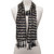 URBAN TRENDZ- Viscose horizontal Stripes fancy scarf with Gold Lurex  twisted fringes (Style No UT1531SCF)