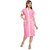 Be You Fashion Women Terry Cotton Pink Two-Tone Bath Robe