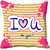 meSleep I Love You Valentine Digital Printed Cushion Cover (16x16)