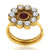 Spargz Gold Plated Alloy AD Stone Wedding Antique Toe Rings For Women AITOE007
