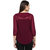 Tunic Nation Women's Wine 100 Polyester Frill Top