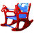 ABASR BABY KIDS MULTICOLOUR  ROCKING CHAIR 2 IN 1