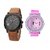 CUREEN LUXURY FASHION  PINK MOON ANALOG WATCH FOR GIRLS AND BOYS.