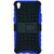 Style Imagine Kick Stand Hard Dual Armor Hybrid Rubber Back Case Cover for Oppo F1 Plus - Blue