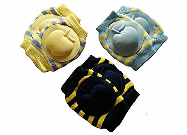 3 Pcs Elastic Crawling Child Knee Elbow Pad
