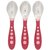 Gerber Graduates Kiddy Cutlery 3 Piece Spoon Set - Pink