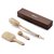 100% Natural Boar Bristles Flend Bath and Shower Brush with Dual Head (Skin Brushing + Cellulite Massage)+Facial Complexion Brush+Detangling Hair Brush, Complete Wooden Brush Set in Gift Box
