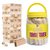 Classic Tumble Tower wooden stacking blocks drinking game fun entertainment with plastic container. Great gift idea! By PLAY K