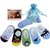Yantu 5 Pairs Newborn Baby Boys Toddler Anti Slip Skid Slipper foot Socks + Gift bag + Gift Card, Stripes No-Show Crew Boat Socks Footsocks sneakers, Length 9-15cm/3.54-5.9inch for 6-18 month