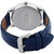 Micron Round Dial Blue Leather Strap Men'S Analog Watch