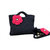 ladies bag market bag crochet purse gift  hand  made   black  red