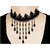The99Jewel by JewelMaze Black Lace Hanging Chain Beaded Adjustable Tattoo Choker Necklace-FAC0423