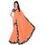 Winza Peach Georgette Printed Saree With Blouse