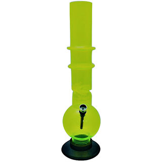 Moksha Bongs Presents 16 Inch Tall Transparent Green Color Acrylic Ice Bong, Waterpip, Hookah. Tube Diameter 5cm