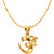 Mahi Exa Collection Om Gold Plated Religious God Pendant with Chain for Men  Women PS6012011GC