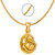 Mahi Exa Collection Ganesh Moon Gold Plated Religious God Pendant with Chain for Men  Women PS6012014GC