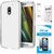TBZ Transparent Silicon Soft TPU Slim Back Case Cover for Moto E3 Power with Nossy Sim Adaptor and Tempered Screen Guard