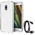 TBZ Transparent Silicon Soft TPU Slim Back Case Cover for Moto E3 Power with Data Cable