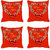 meSleep Love You Red Valentine Digital Printed Cushion Cover (16x16)-Set of 4