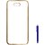 TBZ Transparent Electroplated Edges TPU Back Case Cover for Lyf Wind 4 with Stylus -Golden