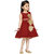 MID AGE Girls Maroon Party Frock