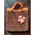 ladies bag market bag crochet purse gift  hand  made		dark brown 		
