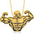 VK Jewels Sultan Collection Sports n Fitness Gold Plated Alloy Pendant With Chain for Men & Boys - P2156G [VKP2156G]