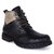BUWCH Men's Black Lace-up Boots