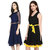 Westrobe Pack of 2 Black & Navy Plain Fit & Flare Dress For Women