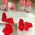 Combo of hand made woolen baby booties in red and pink color for 3 to 12 months kids