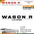 Wagon R Roof Rail Branding Stickers BLACK set of 2